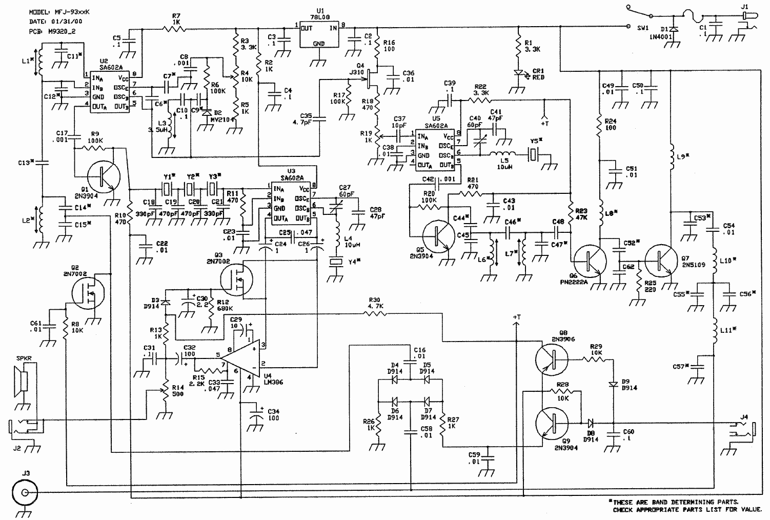 MFJ-9340K schematic