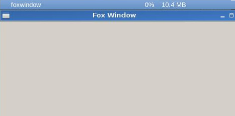 Fox toolkit window