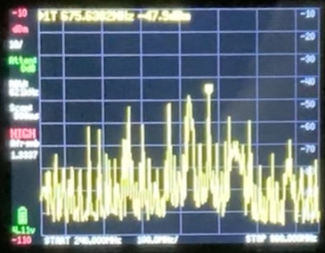 High input spectrum when uBitX v6 is on