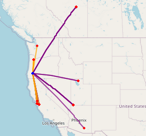 RBN map for Saturday